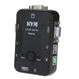 KVM switch переключатель на 2 порта для управления двумя компьютерами