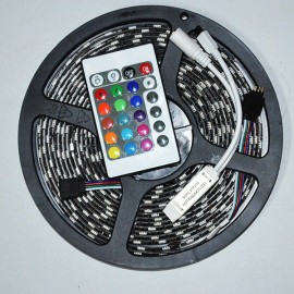 Самоклеящаяся цветная светодиодная LED RGB лента с пультом управления