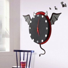 Настенные часы для детской комнаты c 3D стикером Летучая Мышь