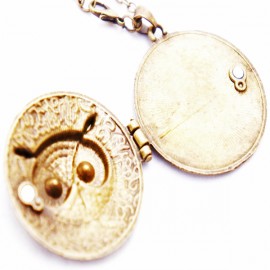 Кулон из металла Медальон Сова - украшение на шею