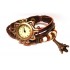 Женские винтажные часы кожаный браслет с часами Париж коричневый