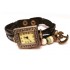 Женские винтажные часы кожаный браслет с часами Лошадка черный