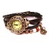 Женские винтажные часы кожаный браслет с часами Ретро коричневый
